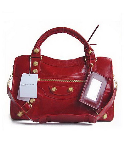 Balenciaga Giant City_Red pelle